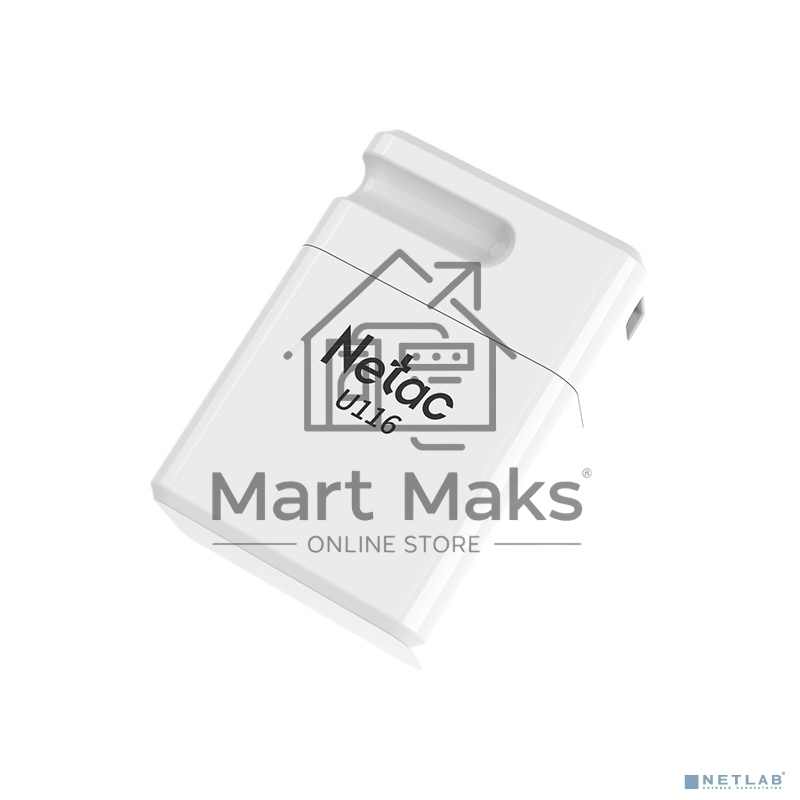 Флешка USB R/W R/W Netac U116 16Gb <NT03U116N-016G-30WH>, USB3.0, миниатюрная пластиковая белая