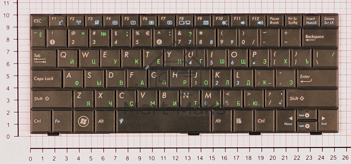 Клавиатура для ноутбука Asus Eee PC 1005HA 1008HA 1001HA 1001px черная
