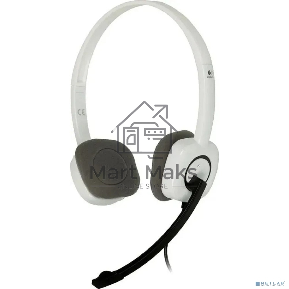 Наушники с микрофоном Logitech H150 белый/черный 1.8м накладные оголовье (981-000453)