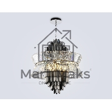 Люстра Ambrella light LH41026/18 BK/CL черный/прозрачный E14*18 max 40W D700*750