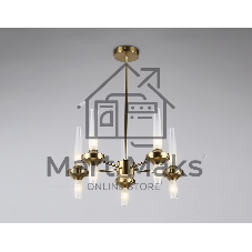 Люстра Ambrella light LH55358/10 BS/CL латунь/прозрачный G9/10 max 30W D550*690