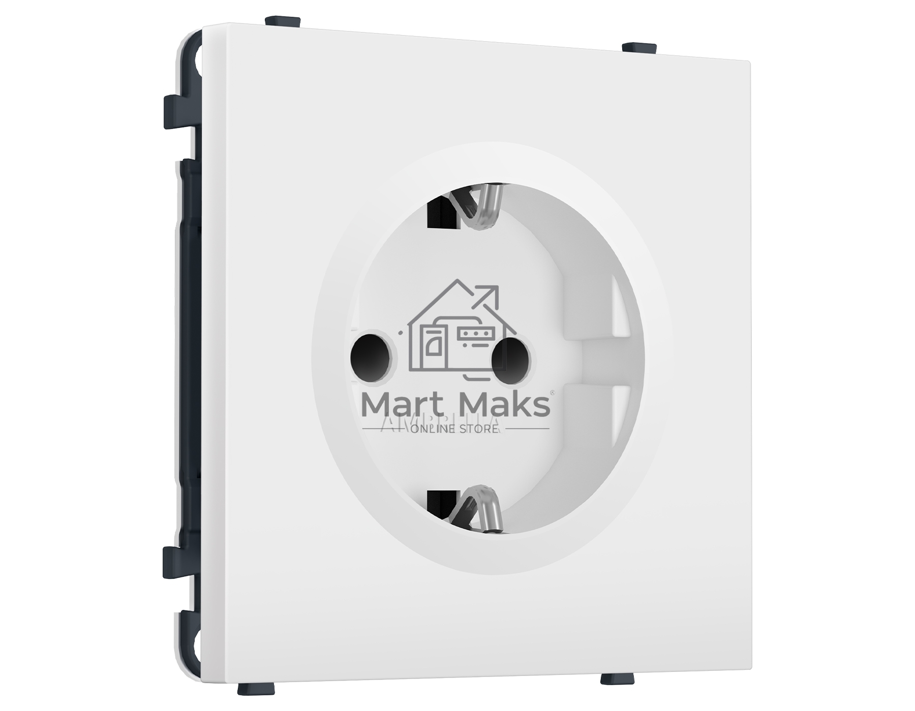 Комплект механизма электрической розетки SIGMA Белый мягкое касание 50Hz 2P+E с/з с/ш 16A-250V QUANT PRO (SP8270, PR141)