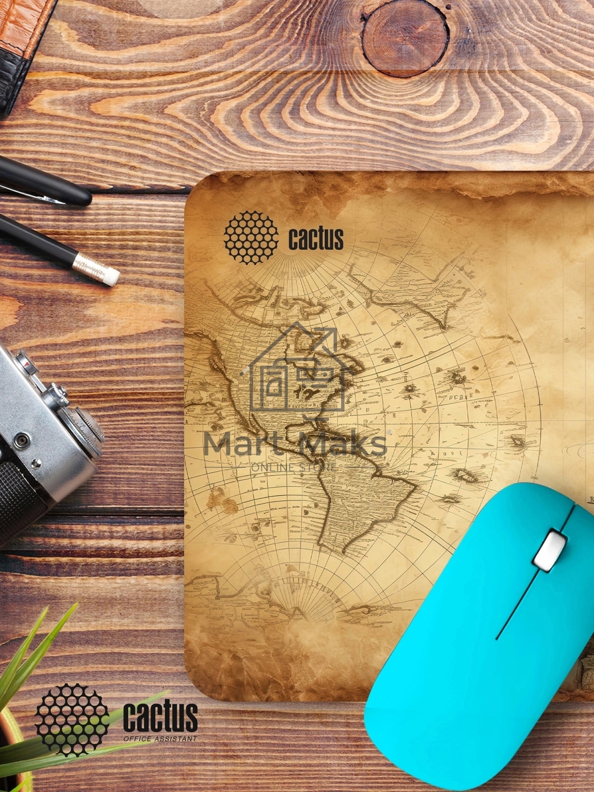 Коврик для мыши Cactus Antique map 220x180x2мм (CS-MPC-P08XS)