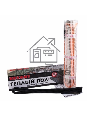 Теплый пол (нагревательный мат) Rexant Extra, площадь 2,5 м2 (0,5 х 5,0 метров), 400Вт, (двух жильный)