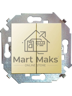 Механизм выключателя 2-кл. СП Simon15 16А IP20 сл. кость Simon 1591398-031
