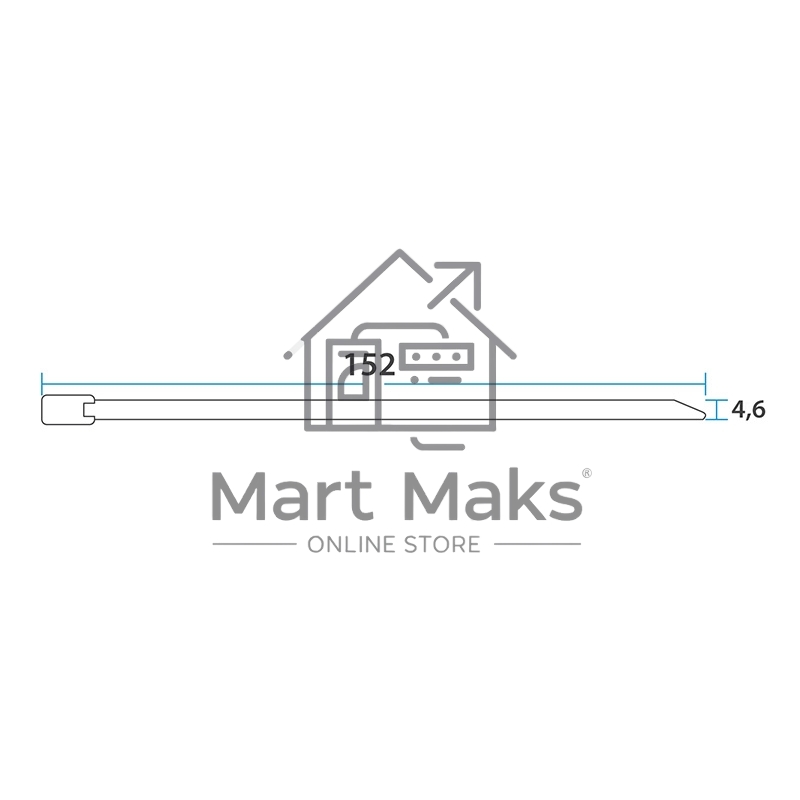 Хомут-стяжка стальной Rexant 152x4,6 мм, упаковка 100 шт.
