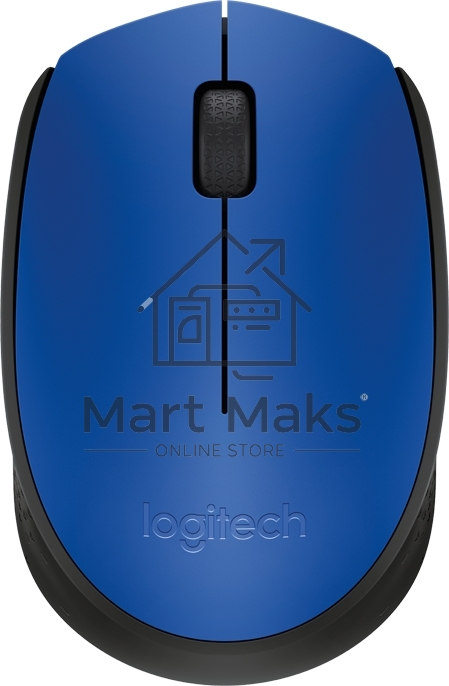 Мышь беспроводная Logitech M171 синий, 1000 dpi, радиоканал, USB, кнопки - 3