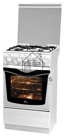 Плита комбинированная De Luxe 5040.20ГЭ (КР) ЧР белый, конфорок 4 шт, духовка 43 л, электроподжиг, 50 см x 85 см x 50 см