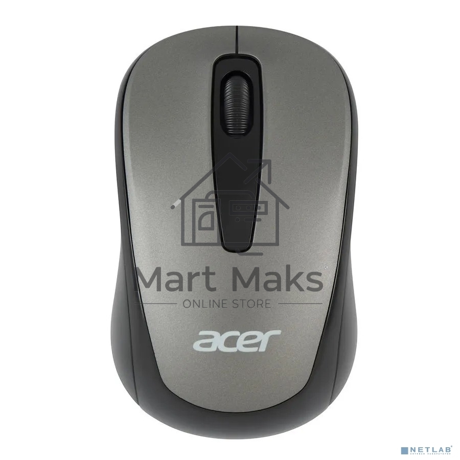 Мышь беспроводная Acer OMR134 серый, 1000 dpi, радиоканал, USB, кнопки - 3