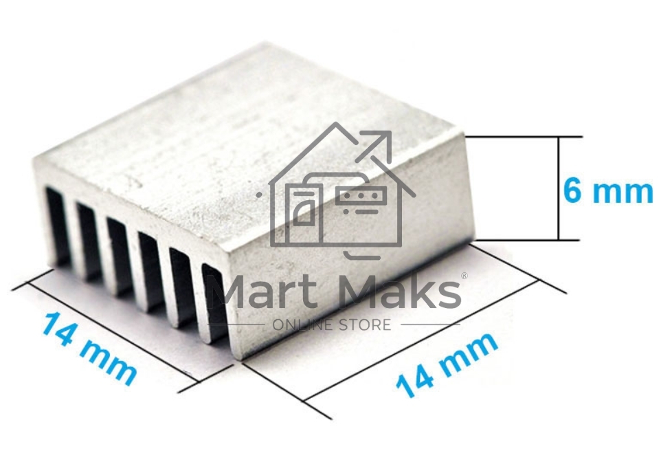 Аллюминиевый радиатор 14x14x6 мм