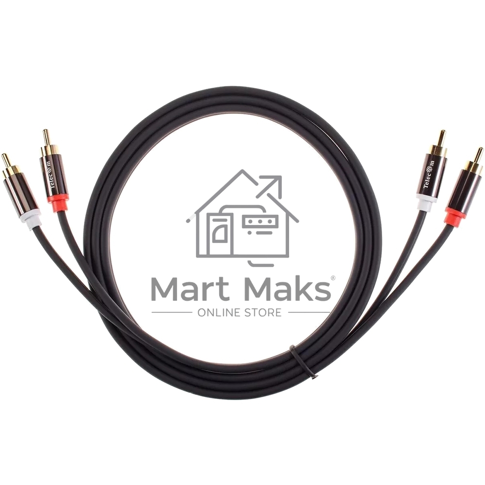 Кабель соединит 2xRCA (M) - 2xRCA (M),1.5m, TelecomPRO <TAV7158M-1.5M>