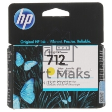 Картридж струйный HP 712 3ED69A желтый (29мл) для HP DJ Т230/630