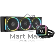 Система жидкостного охлаждения Deepcool LQ360 Ultra ARGb Soc-AM5/AM4/1200/1700/1851 черный 4-pin 38.71dB Al LCD 350W 1840gr Ret (R-LQ360-BKASMC-G-1)