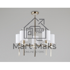Люстра Ambrella light LH72371/5 DBS/WH темная латунь/белый E14/5 max 40W D680*720