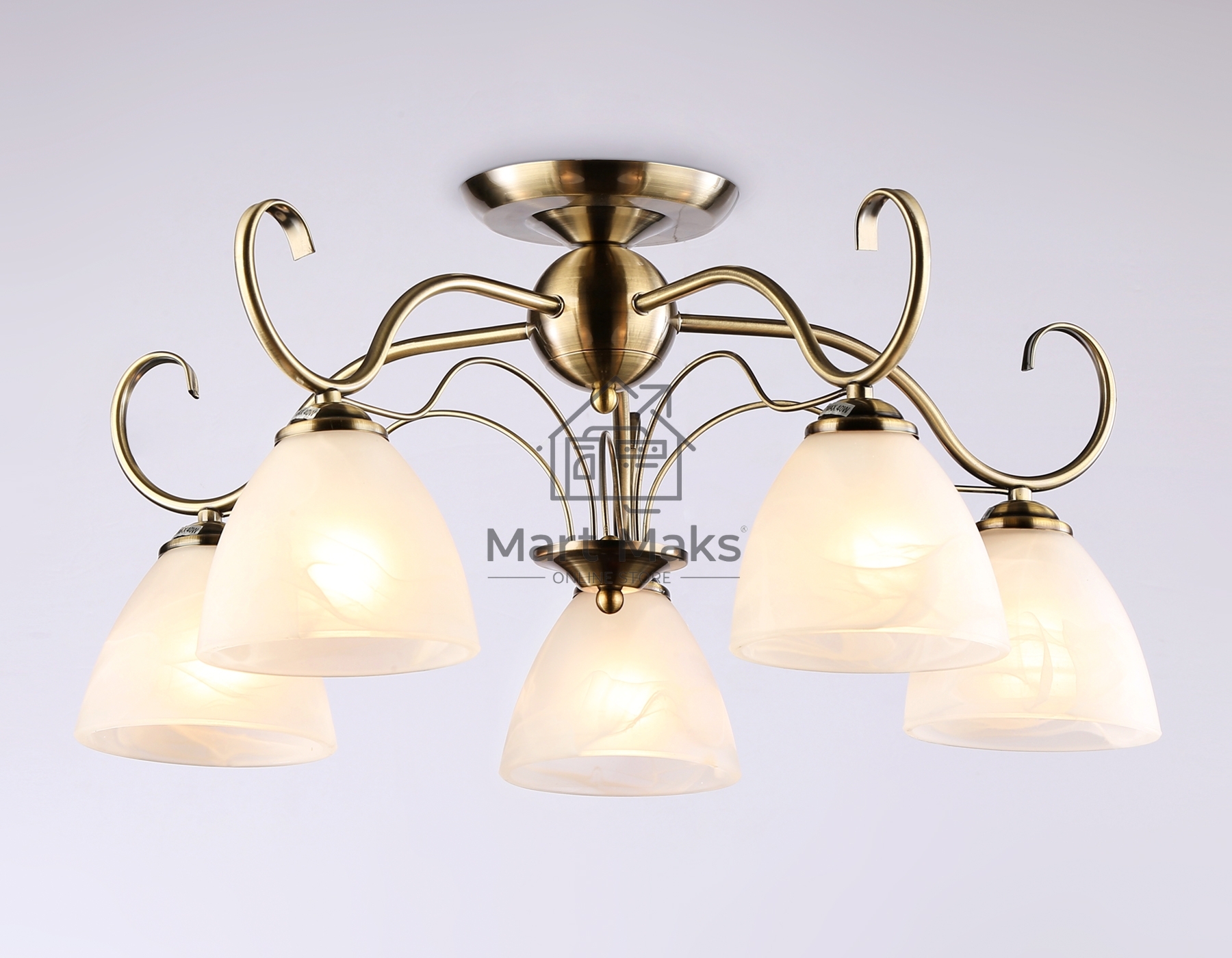 Светильник Ambrella light TR3046/5 SB/FR бронза/белый матовый E27/5 max 40W D595*285