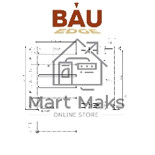 Полотенцесушитель дизайнерский электрический BAU Nimb White 62,5х40, подключение нижнее, белый матов