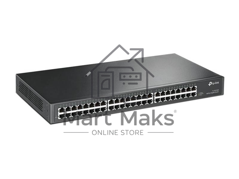 Сетевой коммутатор TP-Link SMB TL-SG1048 Коммутатор 48-port Gigabit Switch, 1U 19-inch rack-mountable steel case