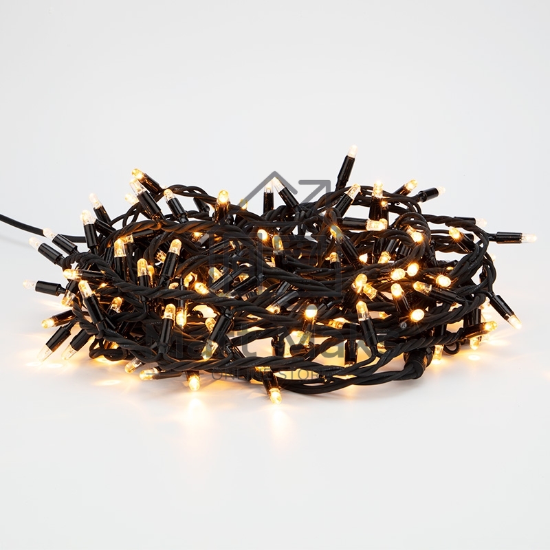 Гирлянда модульная «Дюраплей LED» 10 м, 200 LED, черный каучук, цвет свечения теплый белый NEON-NIGHT