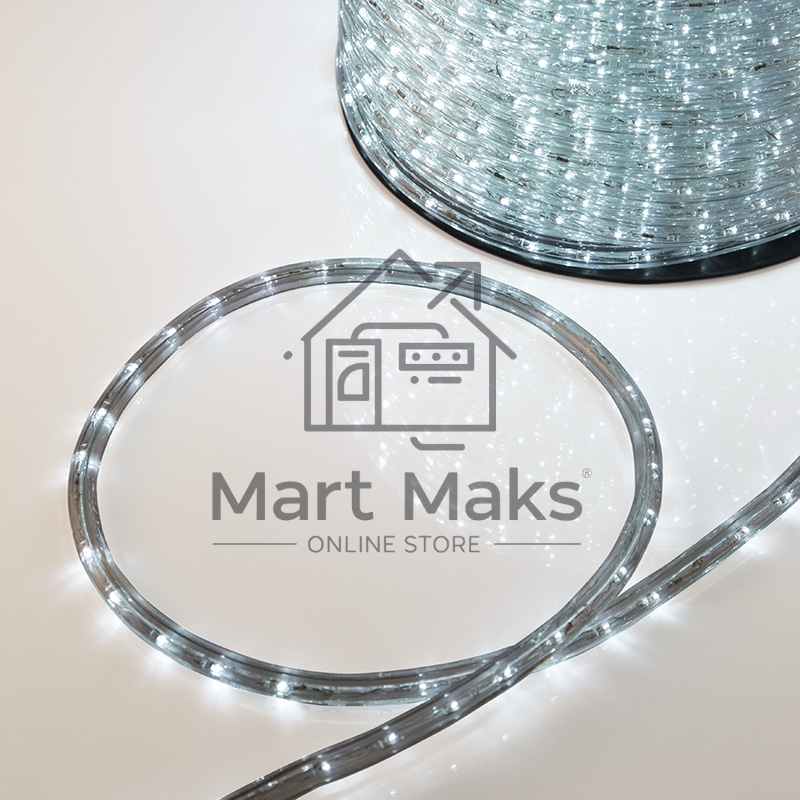 Дюралайт LED, эффект мерцания (2W) - белый, 36 LED/м, бухта 100м