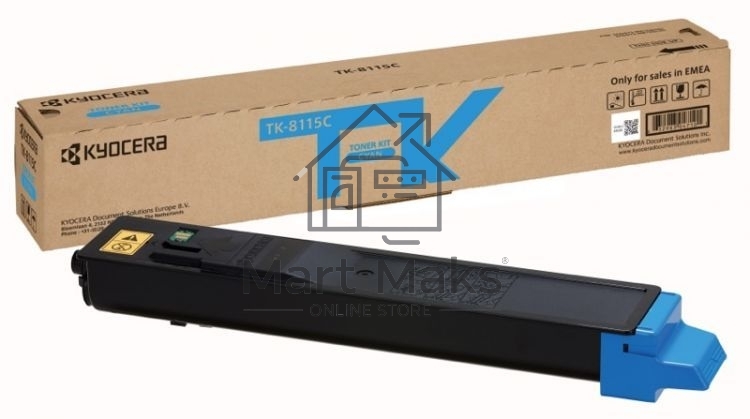 Картридж лазерный Kyocera TK-8115C (1T02P3CNL0) голубой для M8124cidn/M8130cidn 6000 стр.