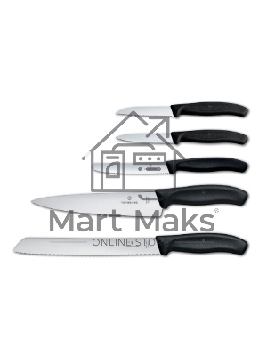 Набор ножей кухон. Victorinox Swiss Classic Kitchen (6.7133.5G) компл.:5шт черный подар.коробка