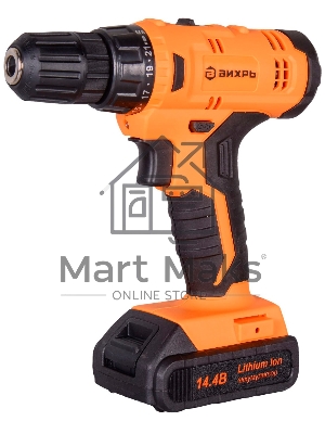 Дрель-шуруповерт Вихрь ДА-14Л-2KА 72/14/20, Аккумуляторная, 14,4В, 2 АКБ, Кейс