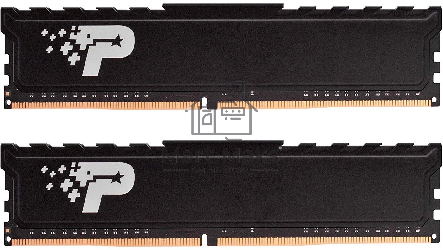 Оперативная память Patriot Signature Premium, DDR4, 64GB (2x32 GB), 3200 MHz, CL22, DIMM, радиатор, черный