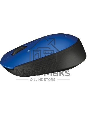Мышь беспроводная Logitech M171 синий, 1000 dpi, радиоканал, USB, кнопки - 3