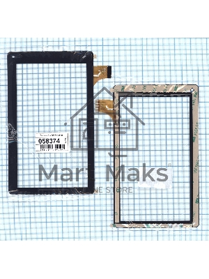 Сенсорное стекло (тачскрин) CLV70137A, черное