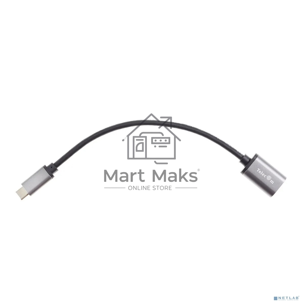 Кабель-адаптер Type-Cm --> USB 3.0 Af, OTG, 1,5A, 5,0Gbps, Alum grey 0,2m Telecom (TC409M)