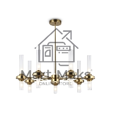 Люстра Ambrella light LH55360/14 BS/CL латунь/прозрачный G9/14 max 30W D750*690
