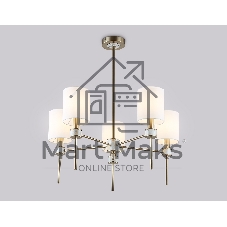 Люстра Ambrella light LH72371/5 DBS/WH темная латунь/белый E14/5 max 40W D680*720
