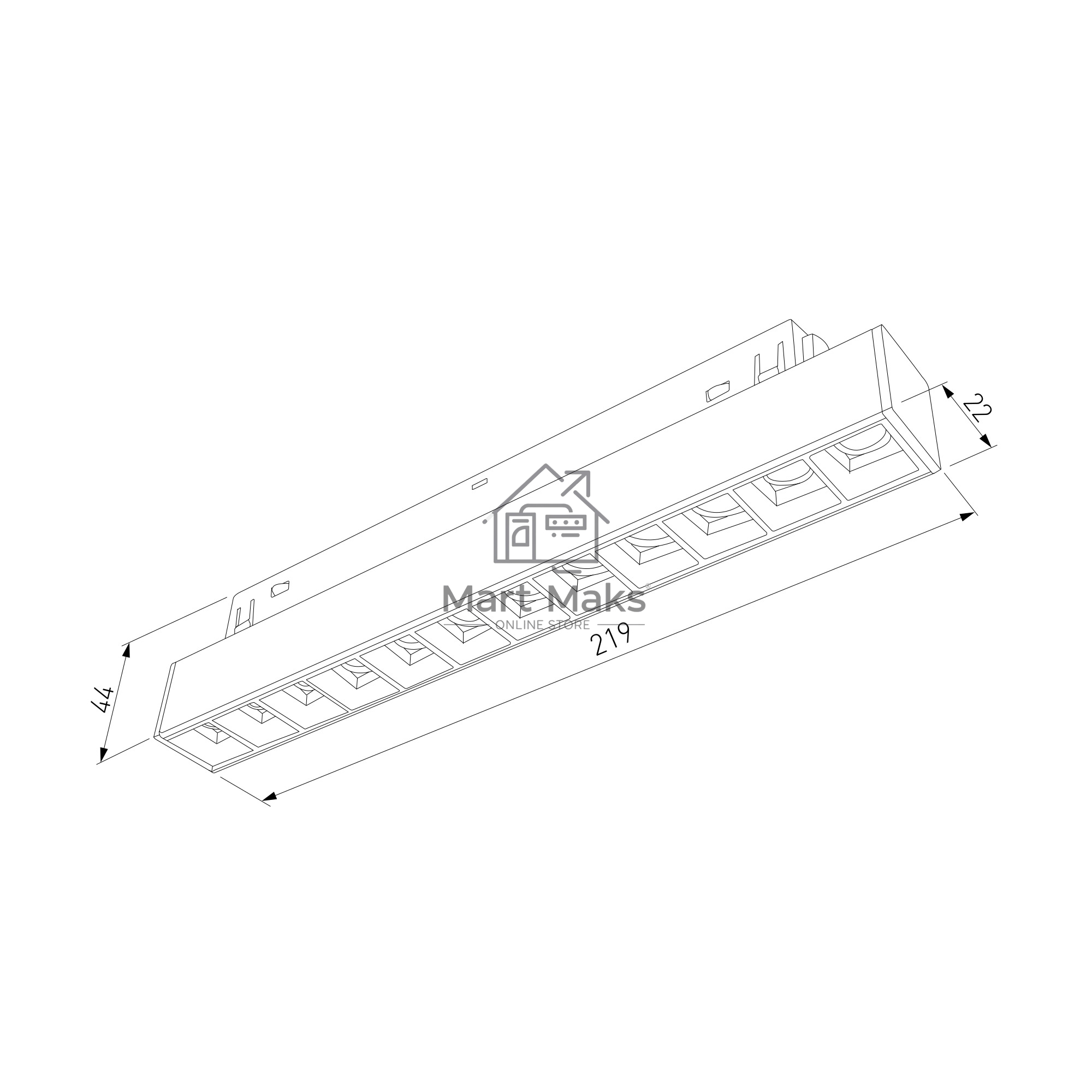 Трековый светильник Slim Magnetic SL02 12W 4200K (черный) 85005/01