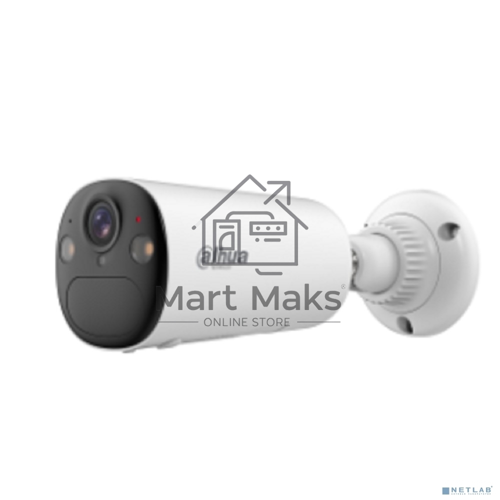 Уличная цилиндрическая IP-видеокамера DAHUA DH-IPC-BF4CP-0210B-XL-Pearl с Wi-Fi 4Мп; 1/3” CMOS;  2.1мм; видеоаналитика ИК 15м, LED 20м; IP66; -20 °C до +60 °C; Литиевая батарея 32.4 Вт·ч