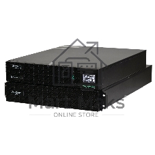Источник бесперебойного питания Systeme Electric Smart-Save Online SRV 10000 ВA, 10000 Вт, 230 В, 1:1, 2U+2U, конвертируемый форм-фактор, 16 шт. АКБ, 12В 9Ач, клеммы, размеры 440x600x174 мм