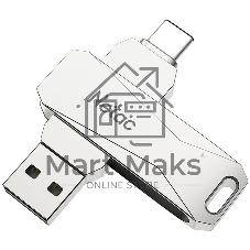 Флешка USB Netac U782C dual USB 3.0+TypeC 64Gb, retail version