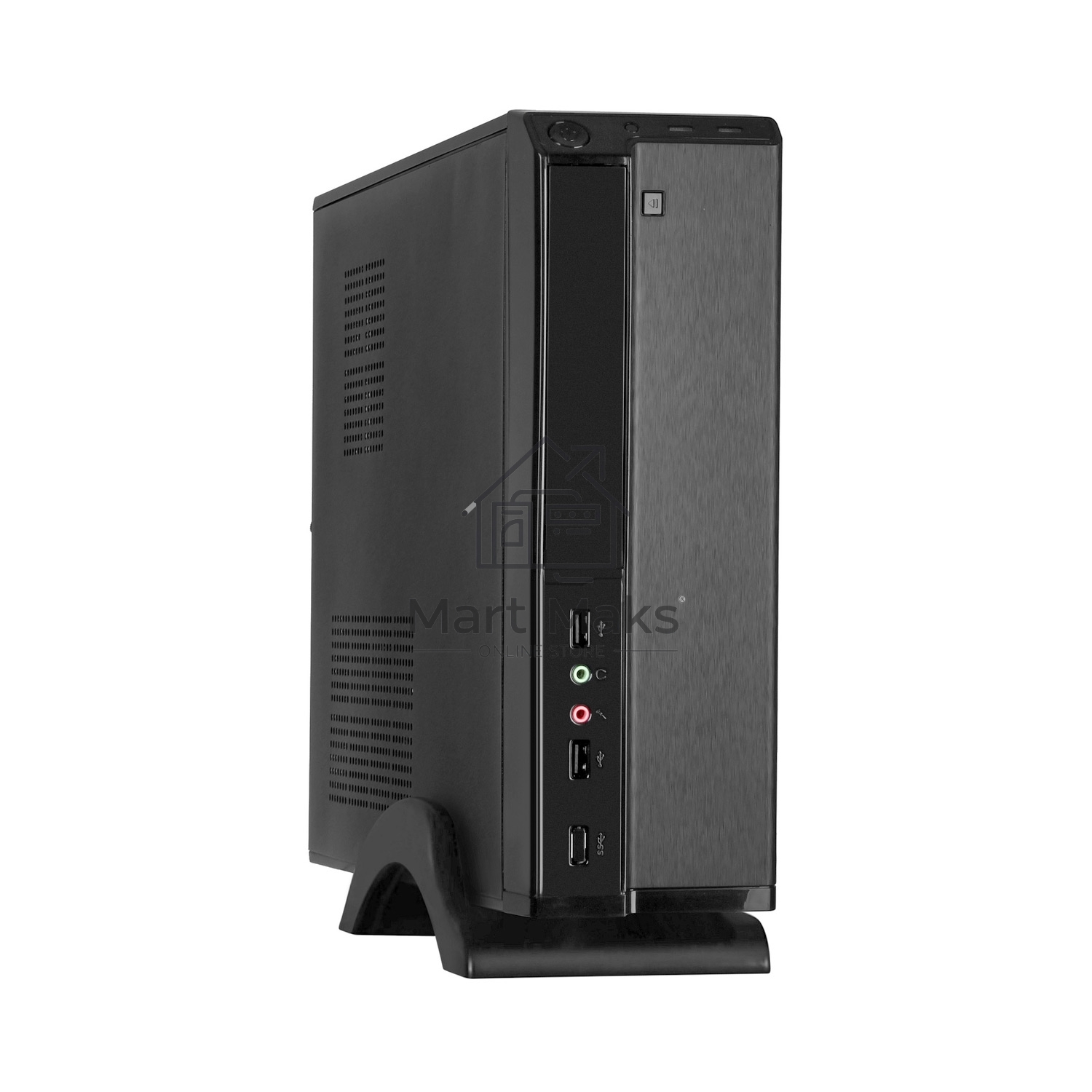 Компьютерный корпус Exegate EX268691RUS Компьютерный корпус MiniITX Exegate MI-207 Black, miniITX/mATX, <M450, 80mm>, 2*USB, Audio