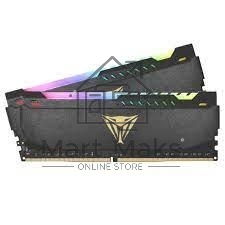 Оперативная память Patriot Viper Steel, DDR4, 32GB (2x16GB), 3600MHz, CL20, DIMM, с радиатором, RGB, черный