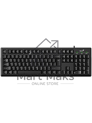 Клавиатура проводная Wired multimedia keyboard Genius SmartKB-100, USB, 104 buttons + SmartGenius button, 12 programable keys, App support, classic form, cable 1.5 m., black color