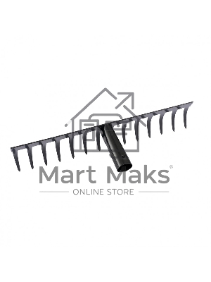 Грабли стальные, 360 мм, 14 прямых зубьев, без черенка, Россия Сибртех