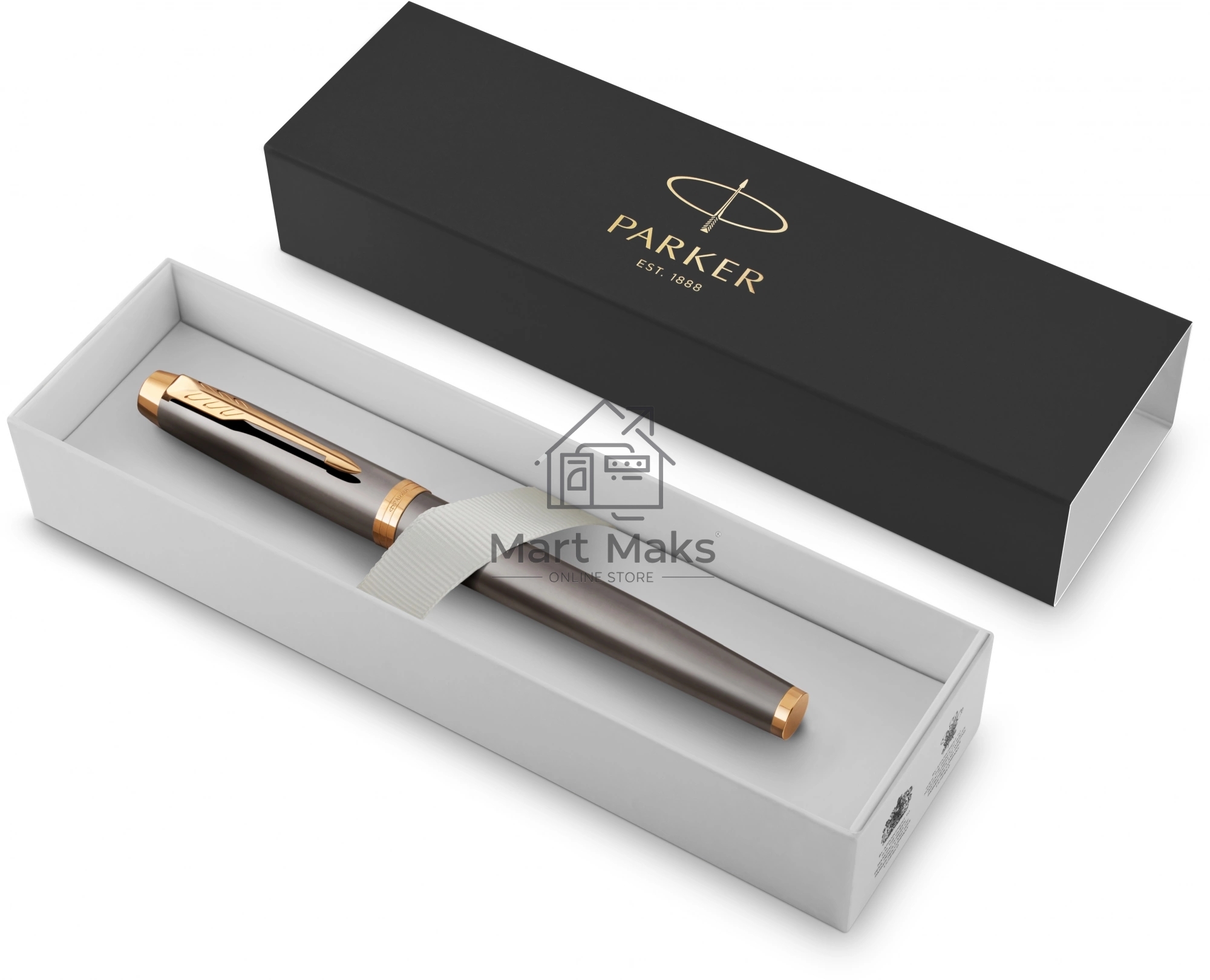 Ручка перьевая Parker IM Premium Grey Core GT (2213776) M, черные чернила, подарочная коробка