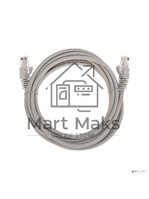 Патч-корд U/UTP Rexant cat.5e, RJ45-RJ45, 26AWG, ZH нг(А)-HF, серый, 3 м