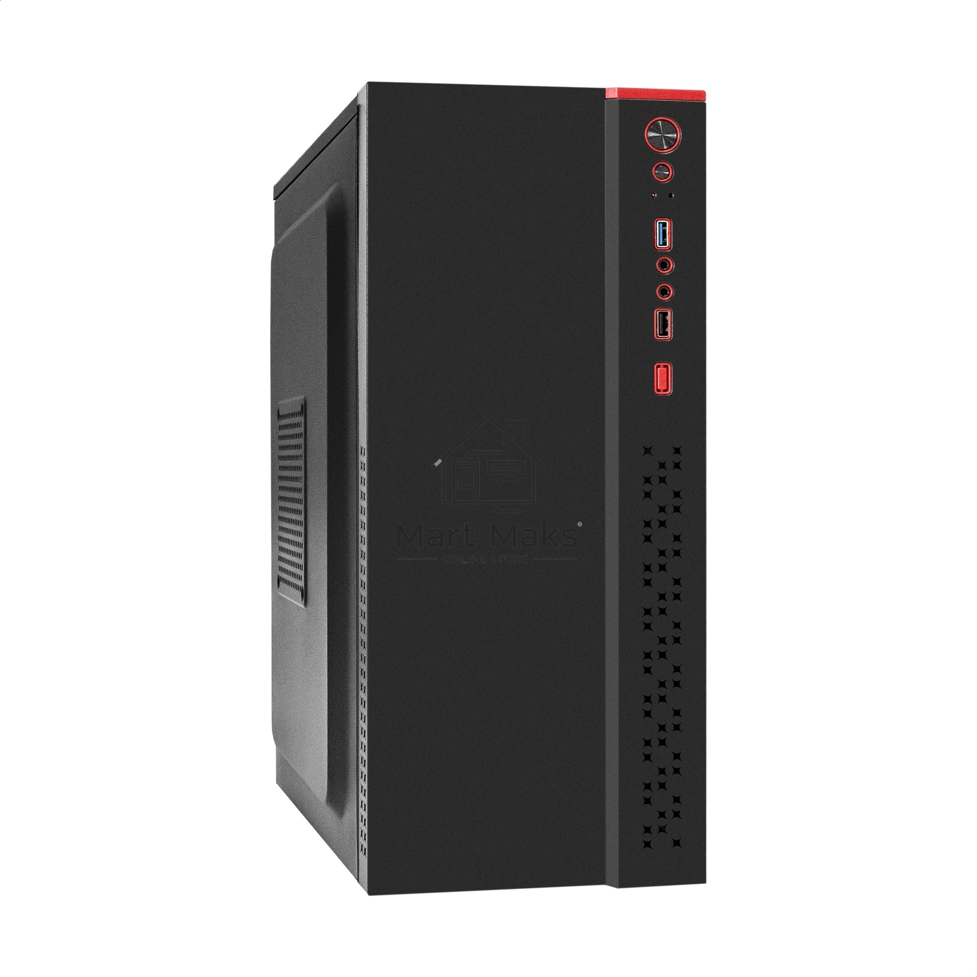 Компьютерный корпус Miditower ExeGate EX298134RUS AA-443U (ATX, без БП, 2*USB+1*USB3.0+HD Audio, черный)