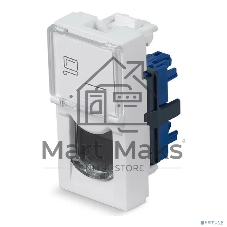 Вставка Keystone Cabeus KJ-RJ45-Cat.6-180T-FP-L-22,5 Jack RJ-45(8P8C), 180 градусов, категория 6, безинструментный монтаж, вставка Mosaic (арт.076561)