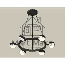 Светильник Ambrella light XB9193203/6 SBK/FR/CL черный песок/белый матовый/прозрачный GX53 (C9193, N8399)