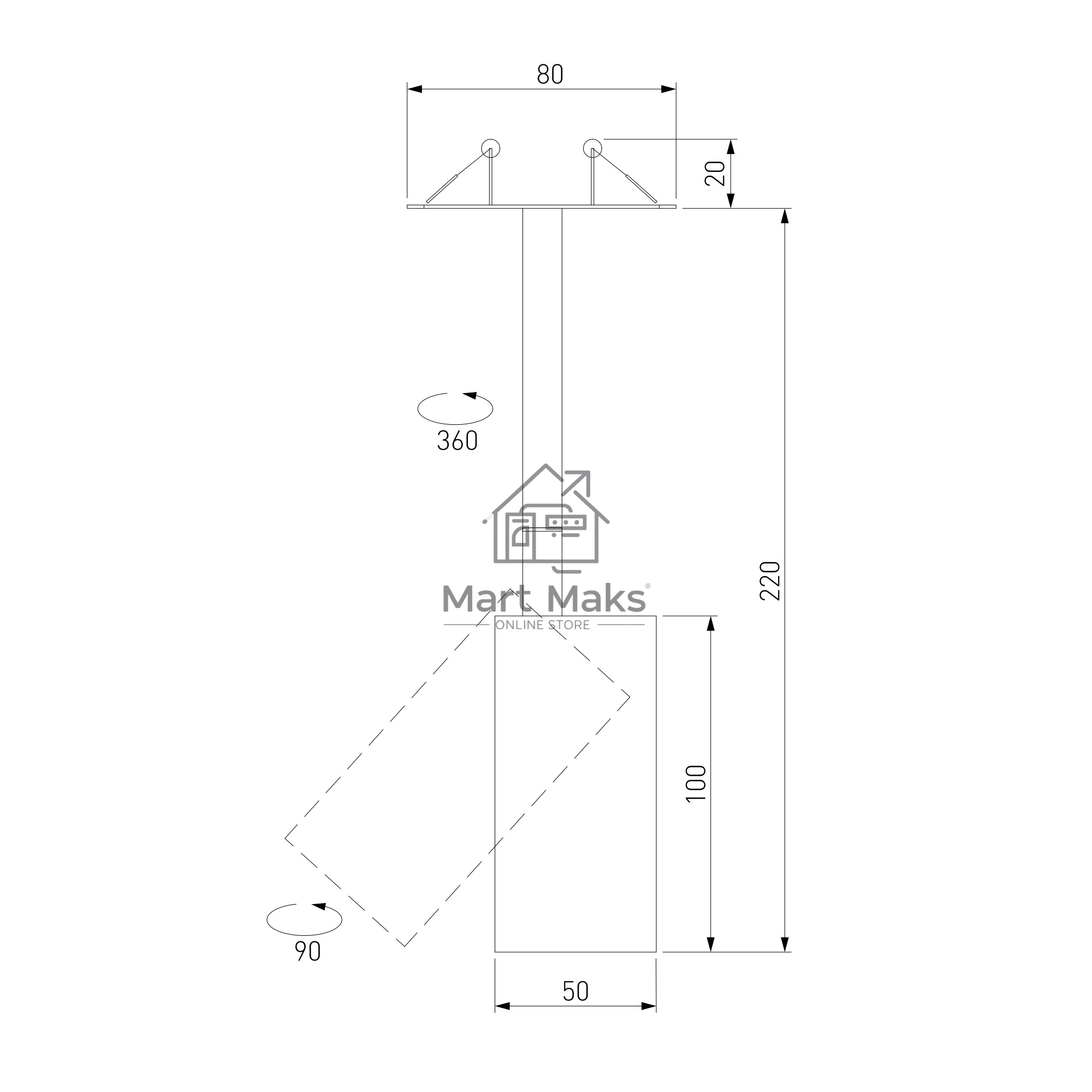 Drop 8W подвесной светодиодный светильник белый (50222 LED)