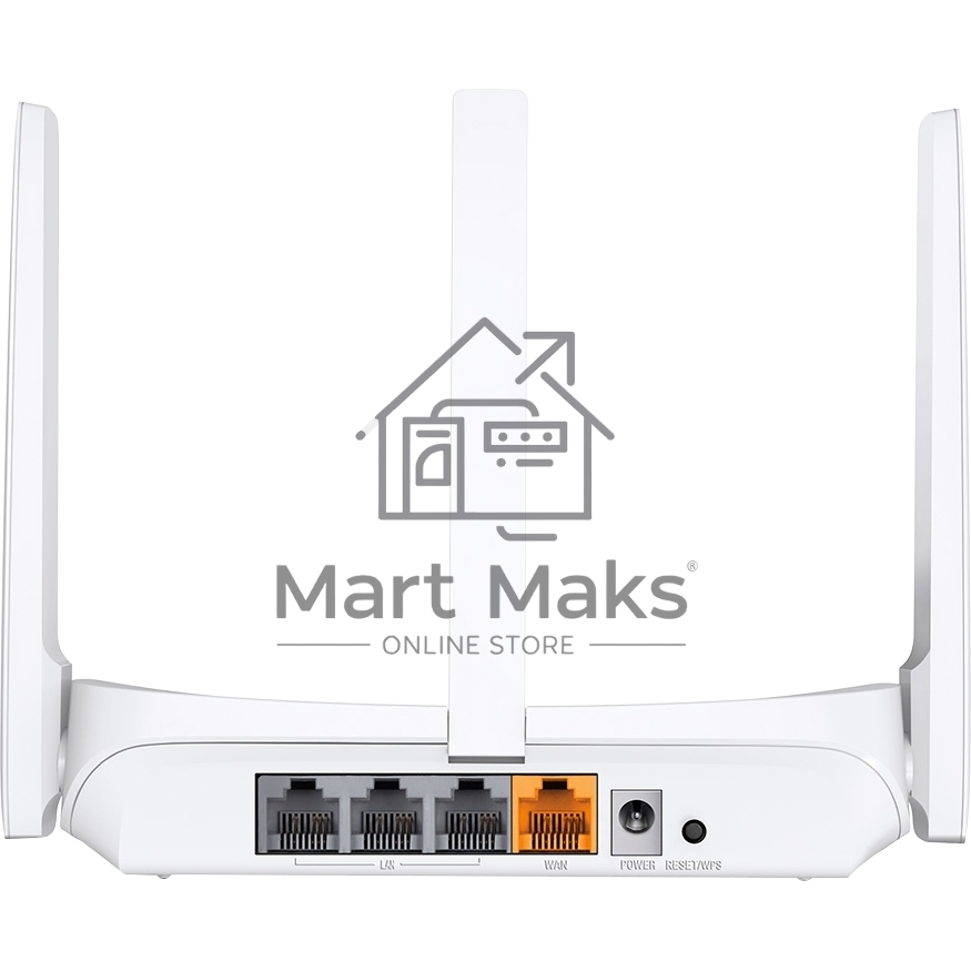 Роутер Mercusys MW306R 300 Mbps Multi-Mode Wireless N Router, 3 × Fixed External Antennas, 3× 10/100 LAN Port, 1× 10/100 WAN Port, 4 in 1- Access Point/Router/Range extender/WISP Mode, WPS/Reset Button, Parental Controls, Guest Network