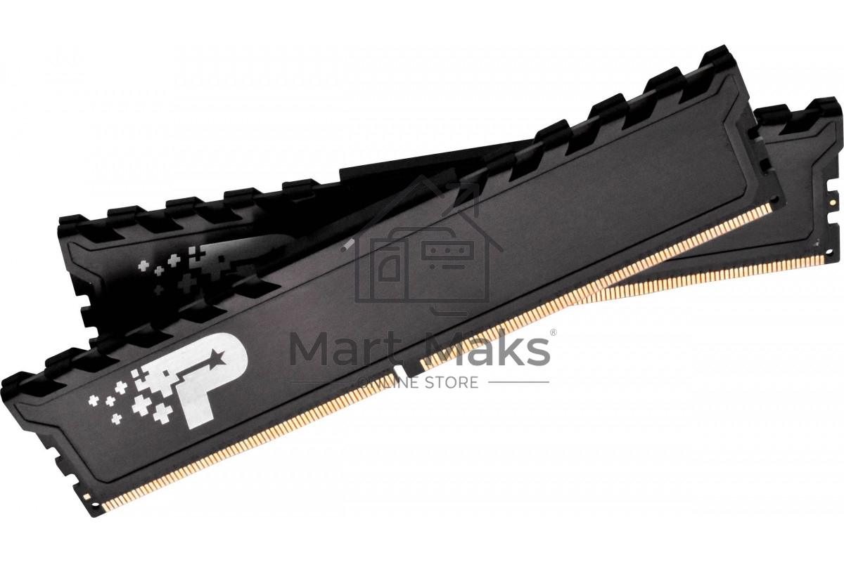 Оперативная память Patriot Signature Premium, DDR4, 64GB (2x32 GB), 3200 MHz, CL22, DIMM, радиатор, черный