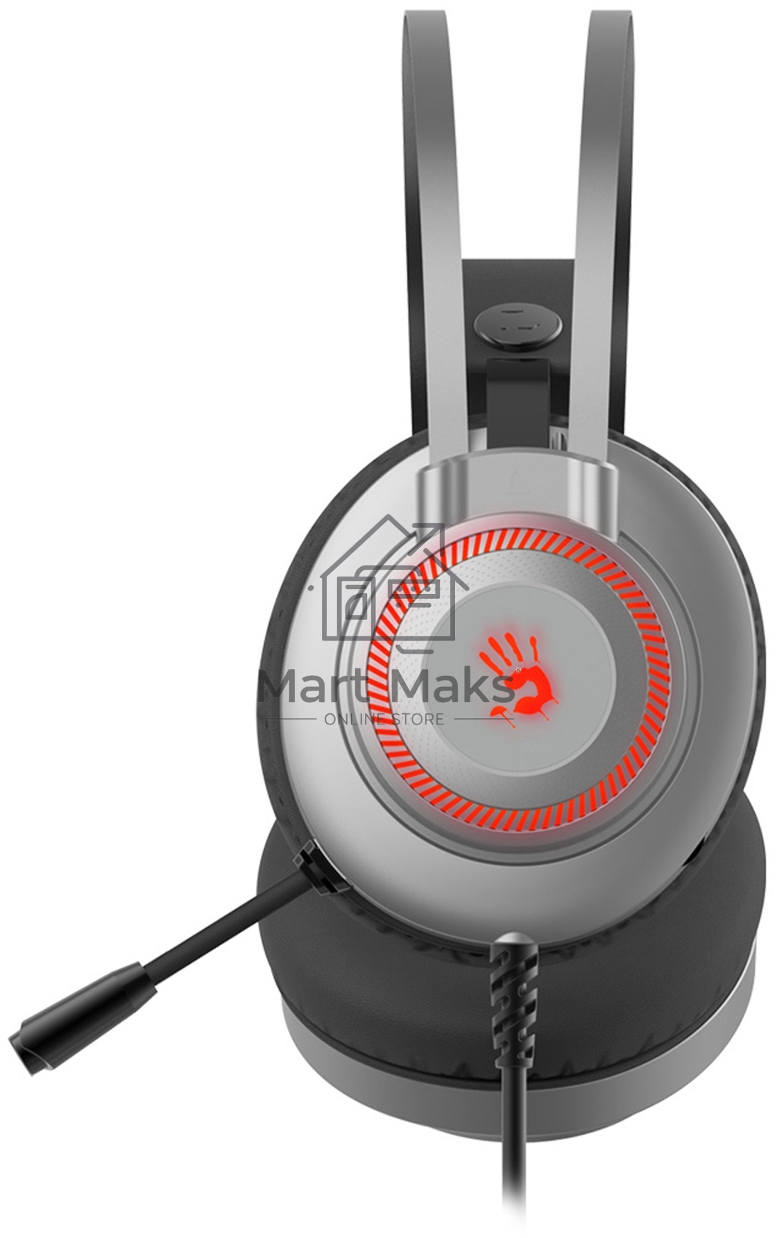 Наушники с микрофоном A4Tech Bloody J200S серый 2м мониторные USB оголовье (J200S)
