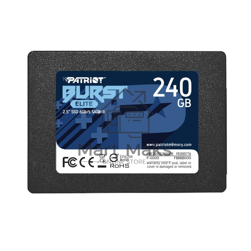 Накопитель SSD Patriot Burst Elite, 240GB, SATA, 2.5